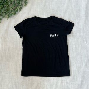 Women’s Small Black “Babe” T-Shirt